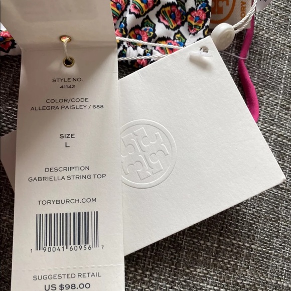 Tory Burch Gabriella Allegria Paisley Large NWT - Picture 6 of 6